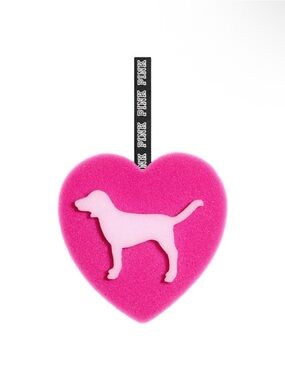 Victoria's Secret PINK Heart Dog Shower Loofah Sponge New